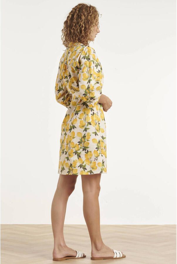Smashed Lemon zomerjurk met print geel - Foto 2