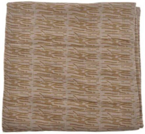 Snoozebaby hydrofiele swaddle 120x120 cm Desert Sand Beige All over print