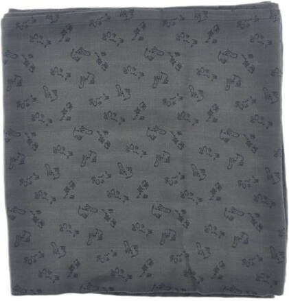 Snoozebaby hydrofiele swaddle 80x80 cm Dark Green Groen All over print