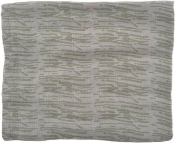 Snoozebaby hydrofiele swaddle 80x80 cm Mystic Mint Groen All over print