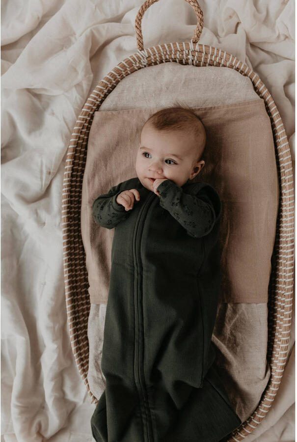 Snoozebaby baby slaapzak Dark Green Babyslaapzak Groen Effen 70 - Foto 2