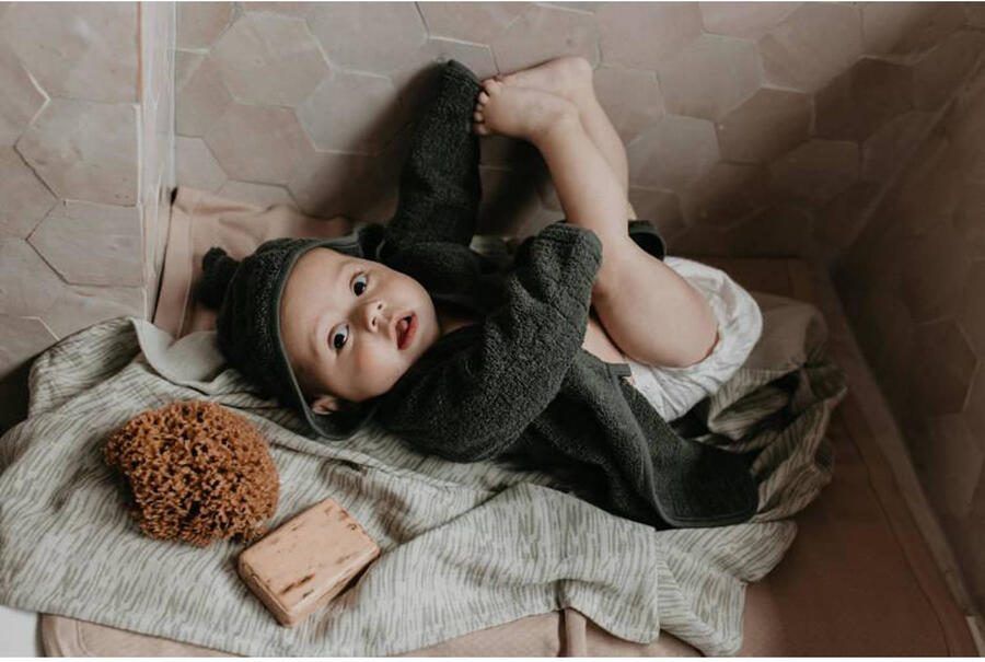 Snoozebaby hydrofiele swaddle 120x120 cm Mystic Mint Groen All over print - Foto 2