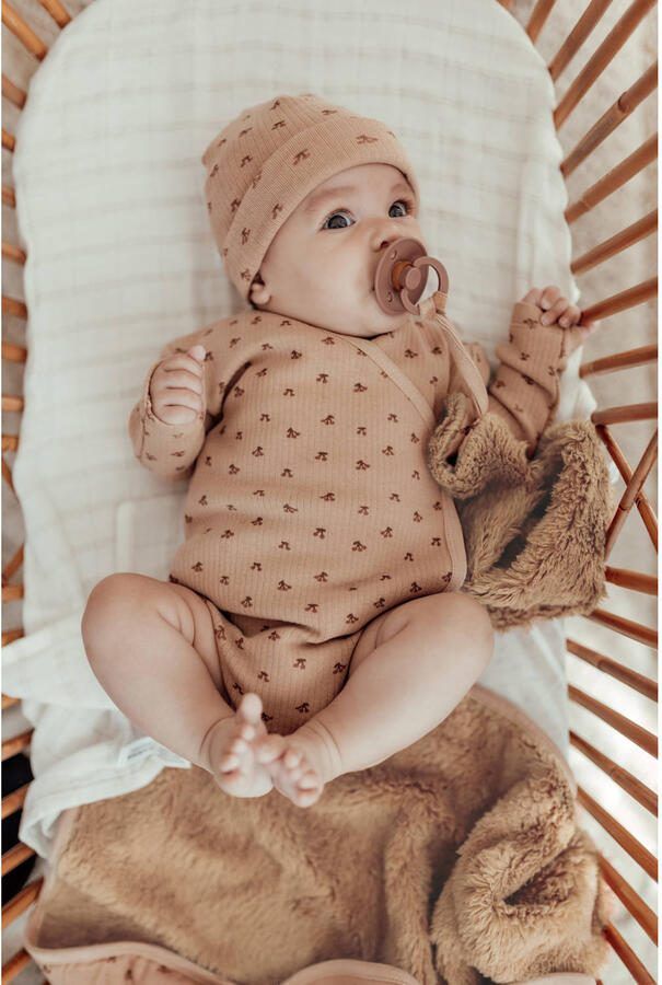 Snoozebaby overslagromper cherry pink Roze Katoen V-hals 62 68 - Foto 3