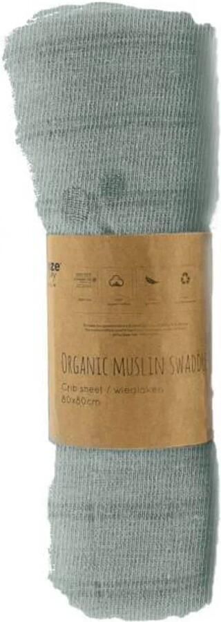 Snoozebaby swaddle 80x80 cm Hydrofiele luiers Groen - Foto 3
