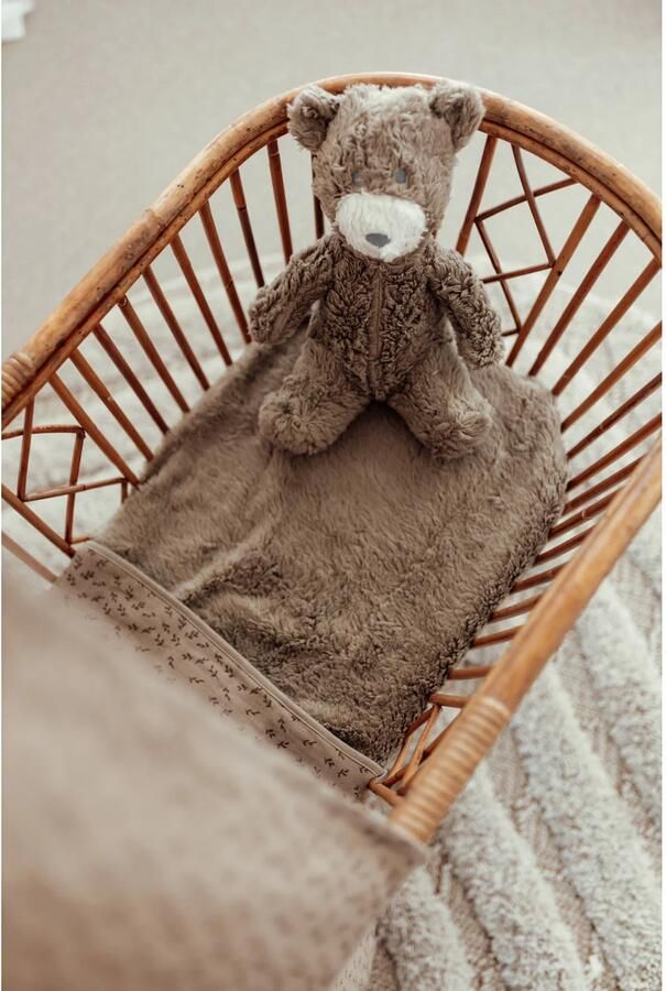 Snoozebaby wiegdeken met teddy hazel brown Babydeken Bruin All over print - Foto 2