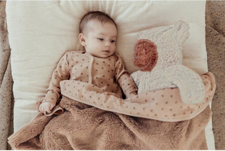 Snoozebaby ledikant deken roze Babydeken Effen | Babydeken van - Foto 2