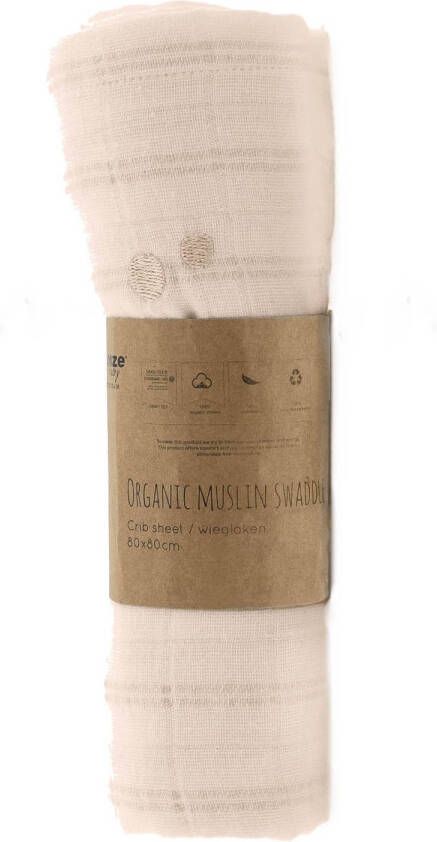 Snoozebaby swaddle 80x80 cm Hydrofiele luiers Bruin