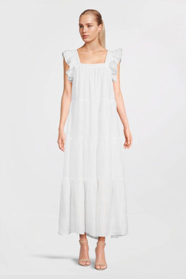 Sofie Schnoor maxi jurk van gerecycled polyester wit