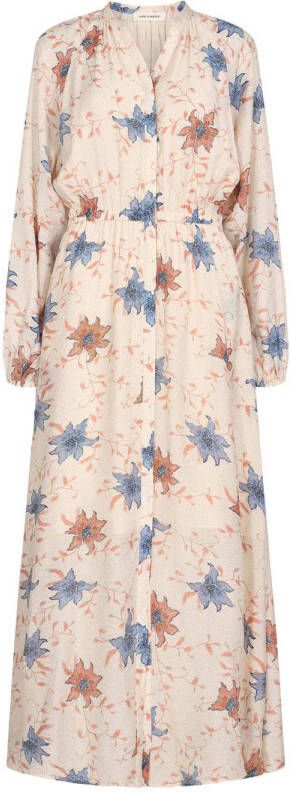 Sofie Schnoor maxi jurk wit blauw oranje