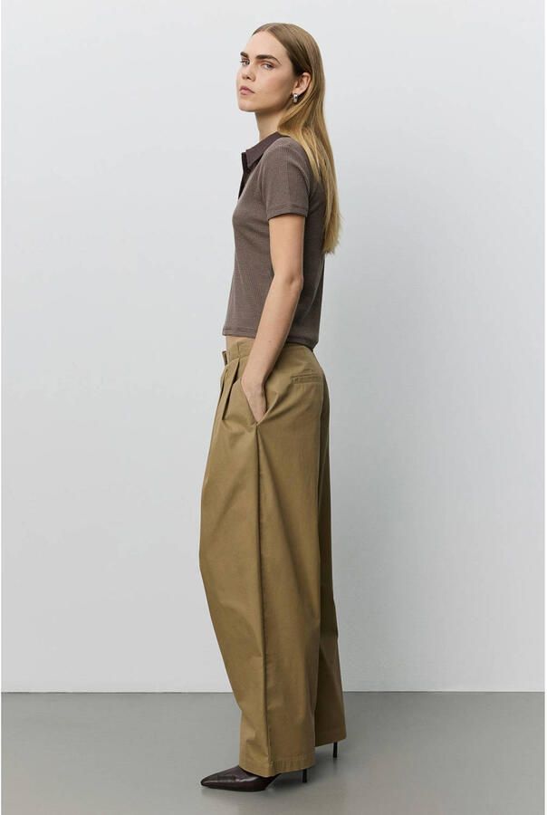 Sofie Schnoor barrel broek met plooien bruin - Foto 3