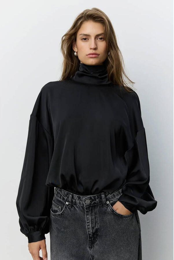 Sofie Schnoor blouse met open rug zwart