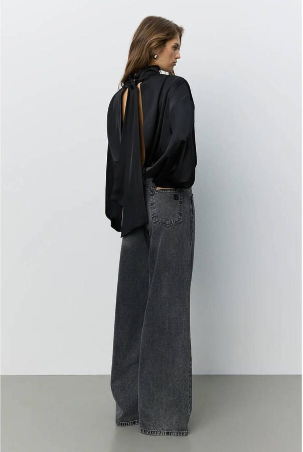 Sofie Schnoor blouse met open rug zwart - Foto 2