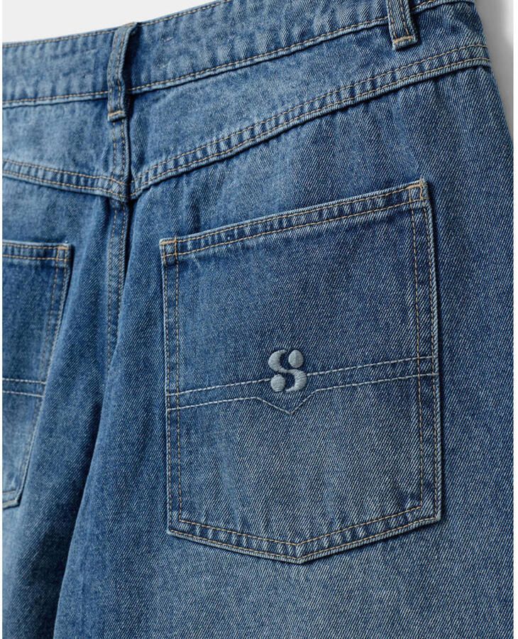 Sofie Schnoor denim wide leg regular waist jort medium blue denim - Foto 2