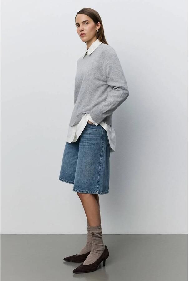 Sofie Schnoor denim wide leg regular waist jort medium blue denim - Foto 2