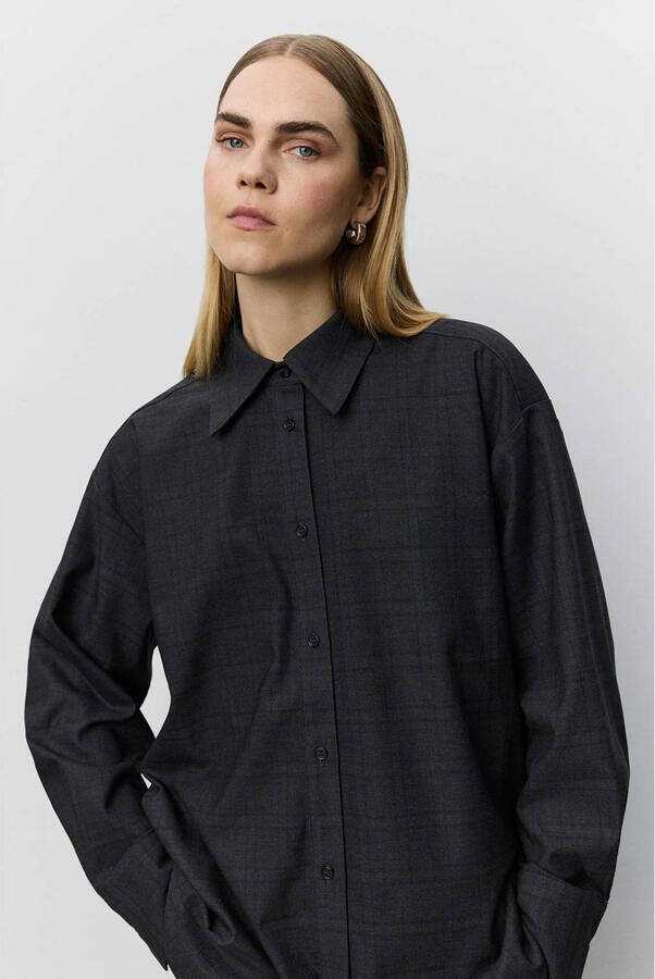 Sofie Schnoor geruite blouse grijs