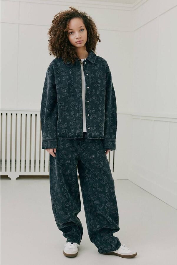 Sofie Schnoor girls barrel jeans met print grijs Meisjes Denim All over print - Foto 2