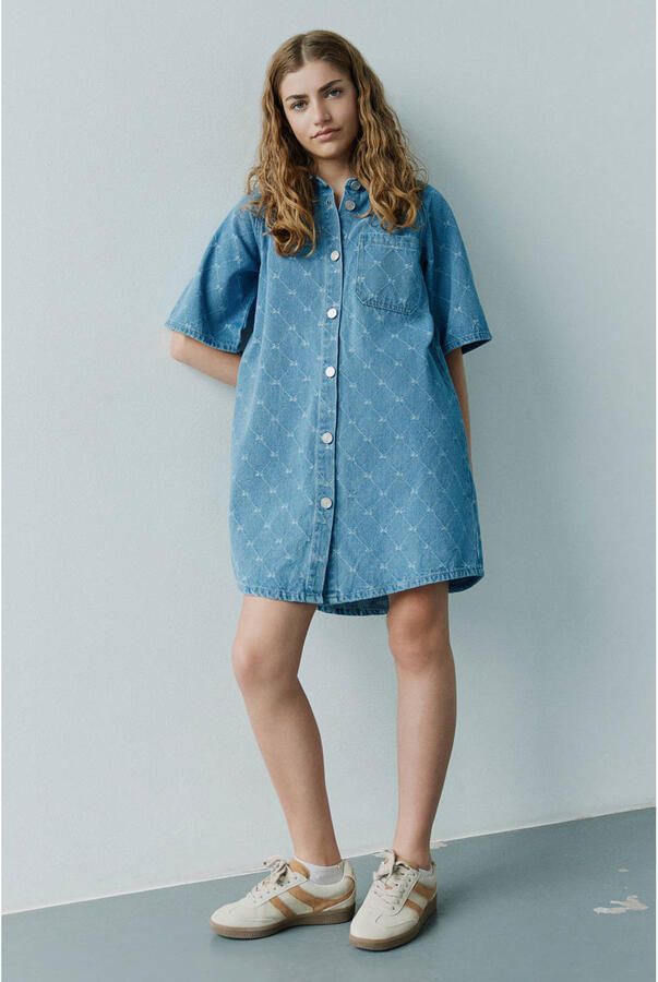 Sofie Schnoor girls denim spijkerjurk medium blue denim