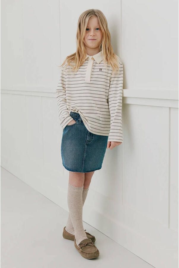Sofie Schnoor girls gestreepte longsleeve ecru