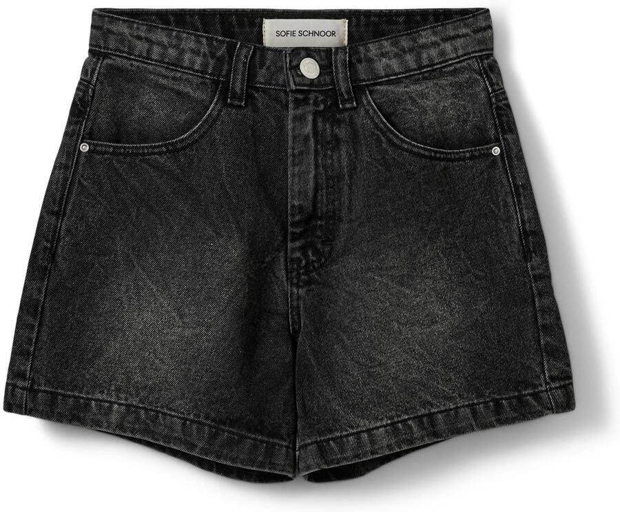 Sofie Schnoor girls high waist short black denim