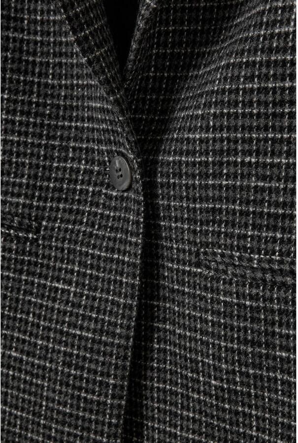 Sofie Schnoor girls regular fit pied-de-poule blazer grijs Meisjes Katoen Reverskraag
