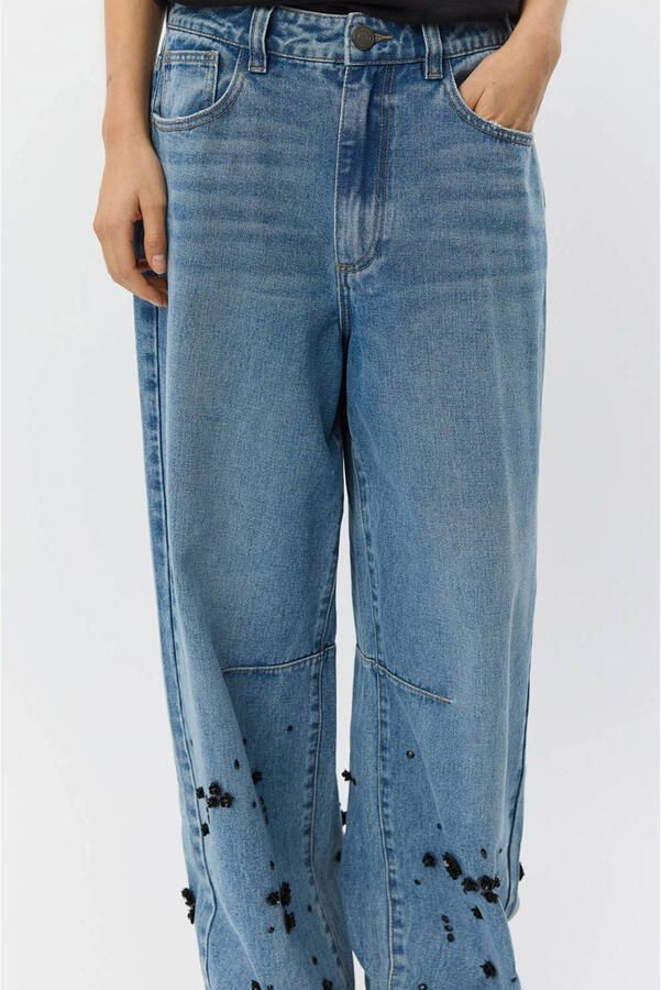 Sofie Schnoor HAVANASW BARREL JEANS high waist barrel jeans medium blue denim