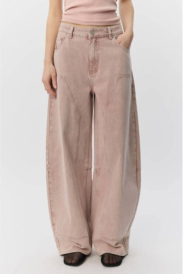 Sofie Schnoor high waist barrel jeans oudroze
