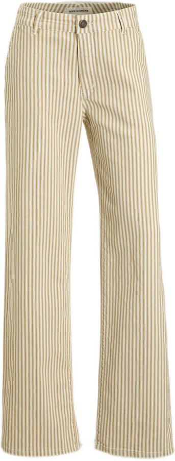 Sofie Schnoor Gestreepte Kameel Jeans Broek Beige Dames