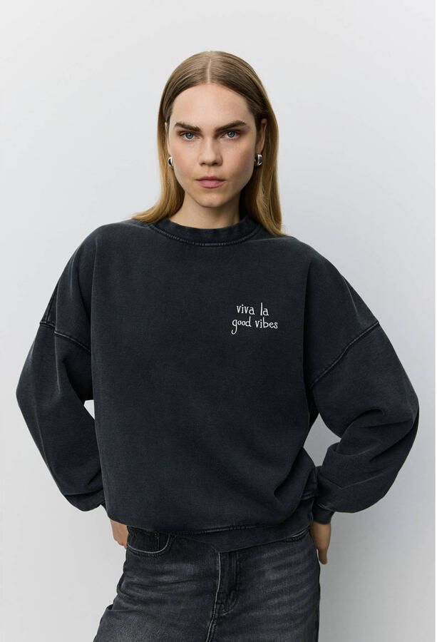 Sofie Schnoor katoenen sweater met backprint zwart