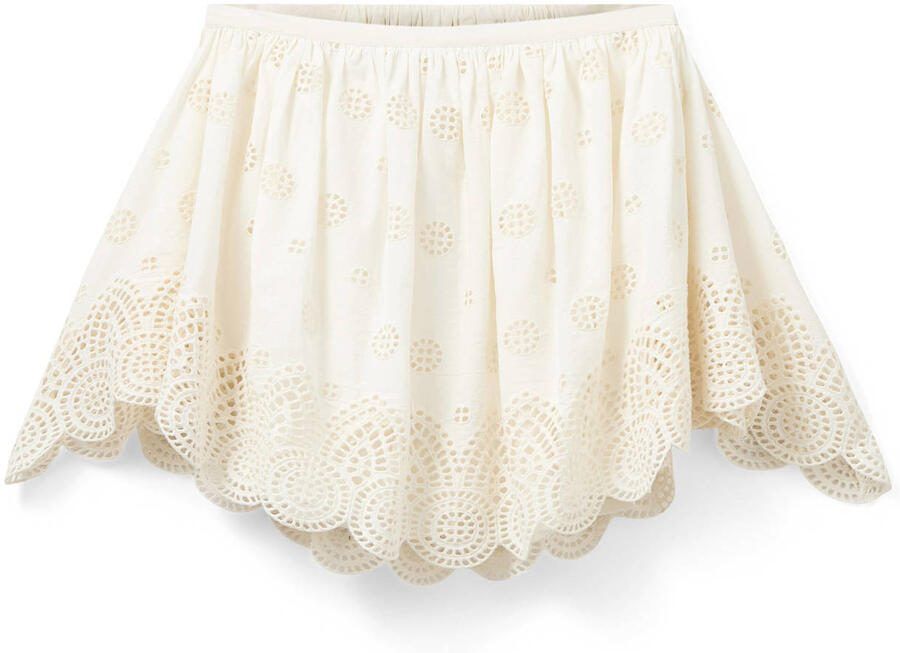 Sofie Schnoor korte rok broderie ecru - Foto 1