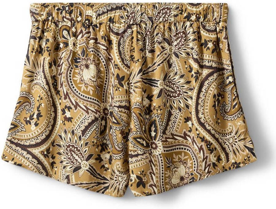 Sofie Schnoor low waist casual short met paisley print geel - Foto 2