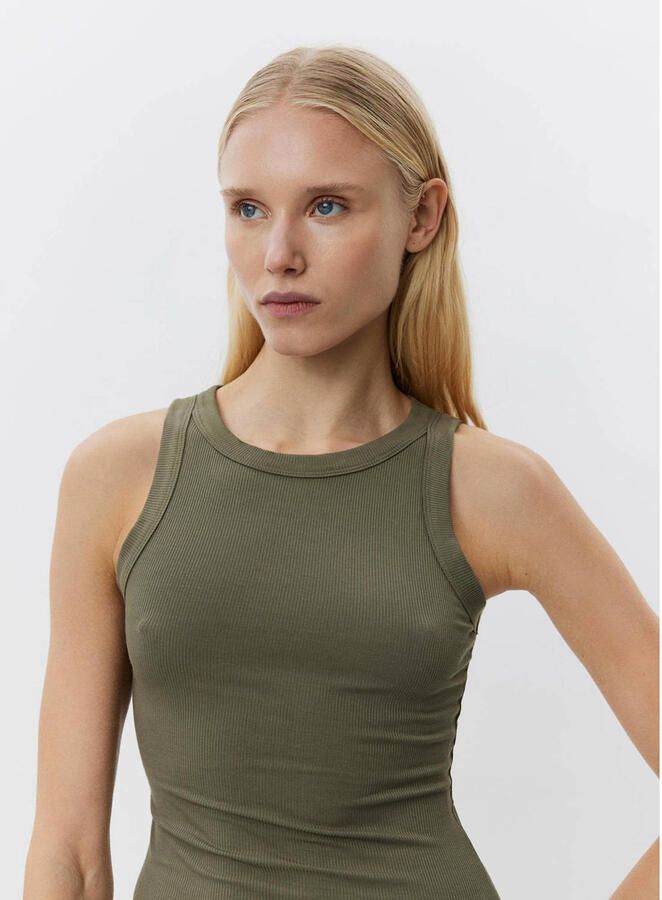 Sofie Schnoor Geribbelde Army Green Top Green Dames