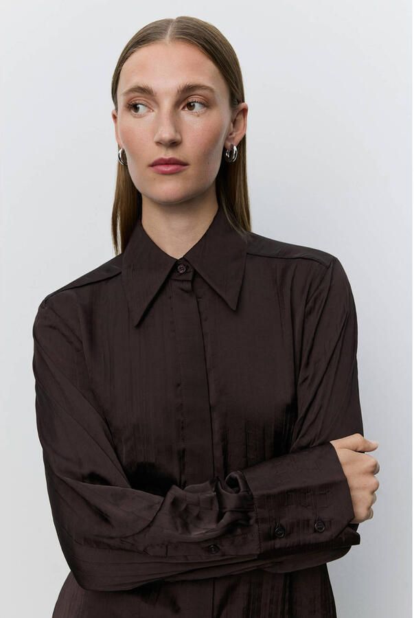 Sofie Schnoor plissé blouse donkerbruin