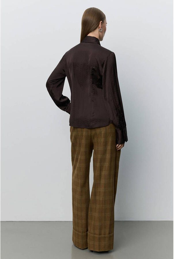 Sofie Schnoor plissé blouse donkerbruin - Foto 3