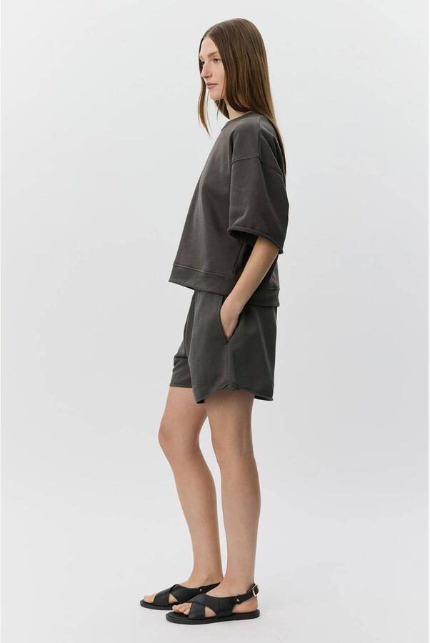 Sofie Schnoor regular waist sweatshort antraciet - Foto 3