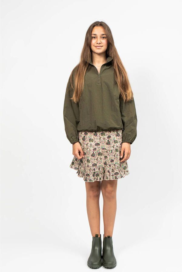 Sofie Schnoor rok met all over print beige groen paars Multi Meisjes Katoen 128 - Foto 2