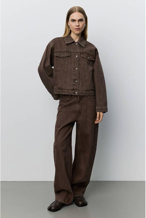 Sofie Schnoor spijkerjas met studs bruin