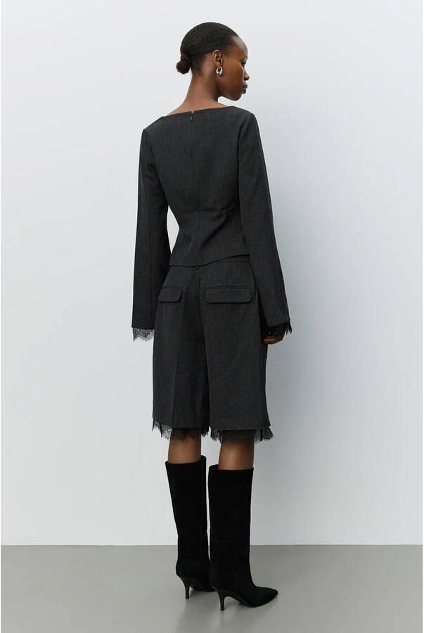 Sofie Schnoor straight leg bermuda short zwart - Foto 2