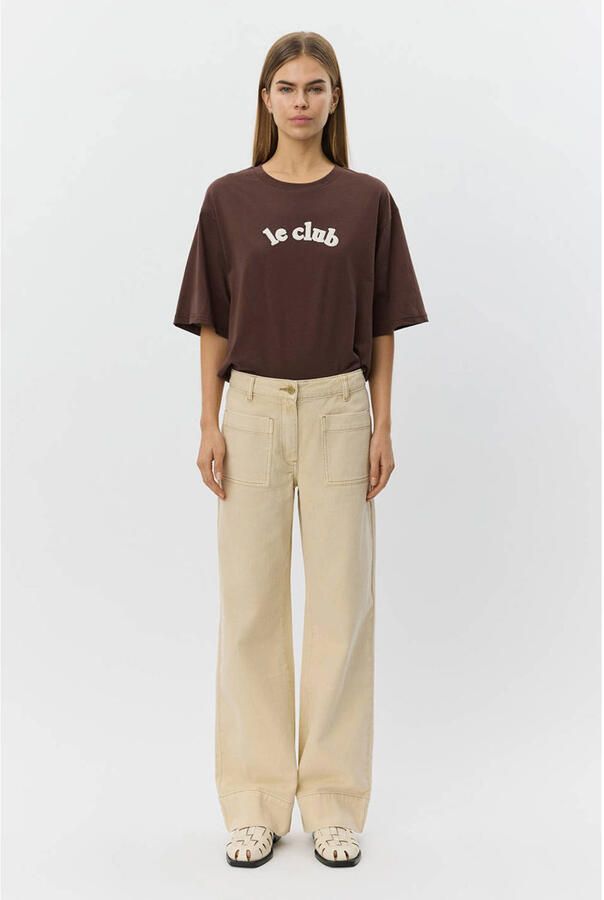 Sofie Schnoor TULLINGESW TROUSERS wide leg jeans zand