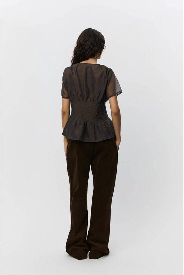 Sofie Schnoor wide leg high waist broek bruin - Foto 2