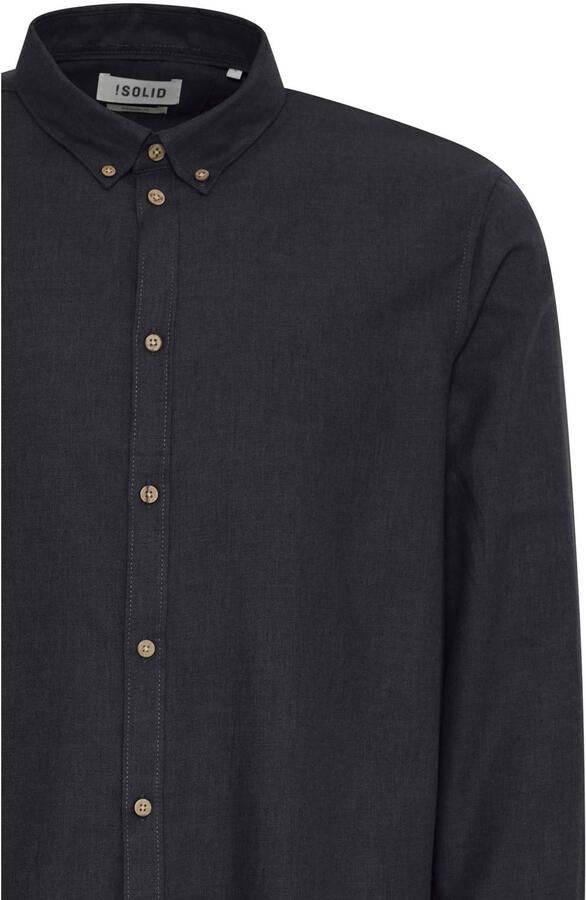 Solid Overhemd Lange Mouw Pete Normaal Shirt - Foto 3