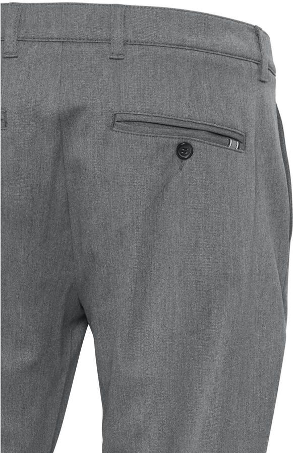 Solid slim fit pantalon Frederic med grey