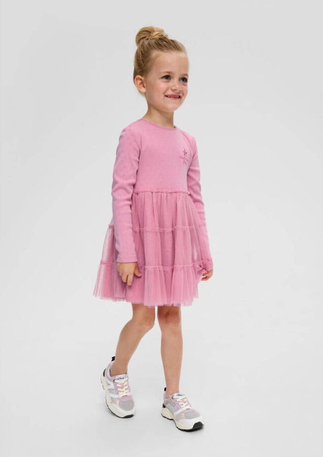 S.Oliver A-lijn jurk roze Meisjes Katoen Ronde hals 104