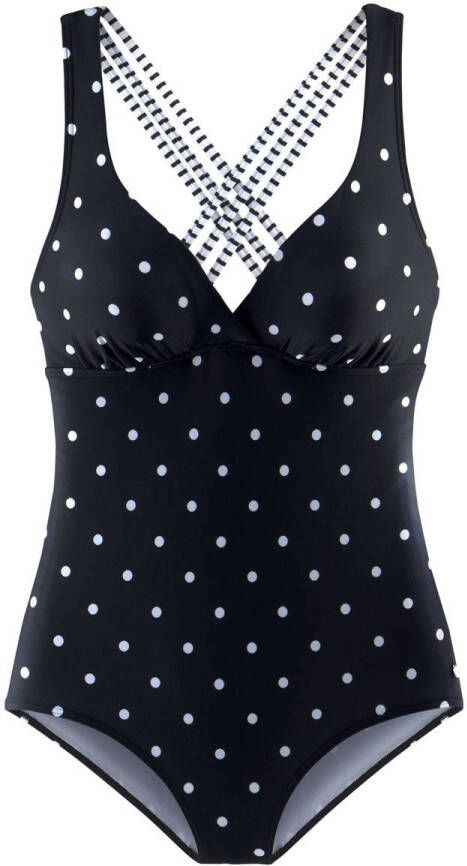 S.Oliver RED LABEL Beachwear Badpak AUDREY met modieuze stippen en modellerend effect