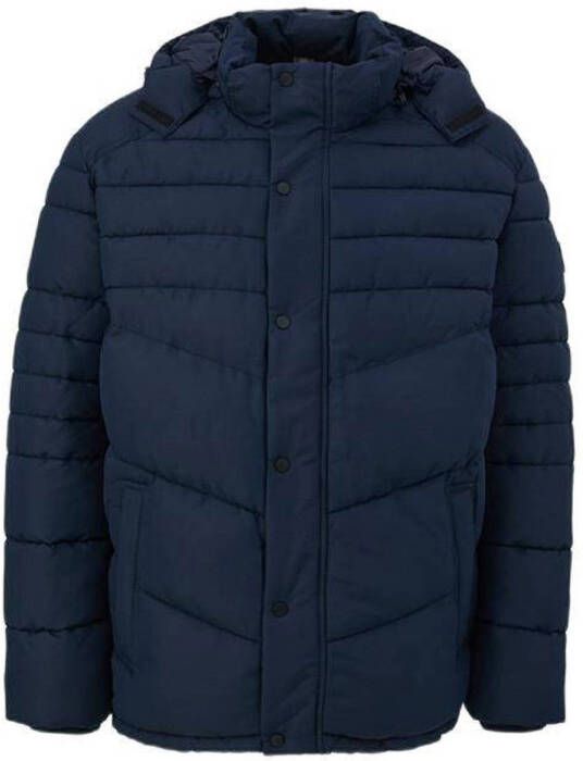 S.Oliver Big Size gewatteerde jas Plus Size blauw zwart