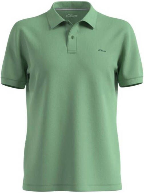 S.Oliver Big Size regular fit polo Plus Size groen