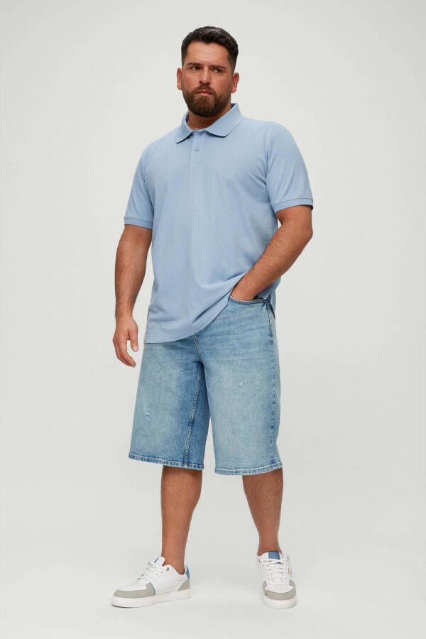 S.Oliver Plus SIZE poloshirt met labelstitching model 'Basic'