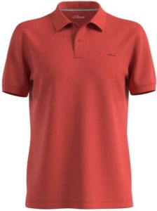 S.Oliver Big Size regular fit polo Plus Size rood