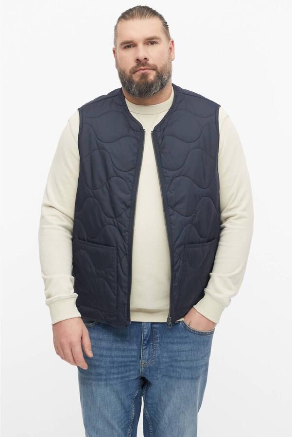S.Oliver Big Size bodywarmer blauwzwart