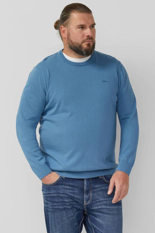 S.Oliver Big Size gebreide trui turquoise