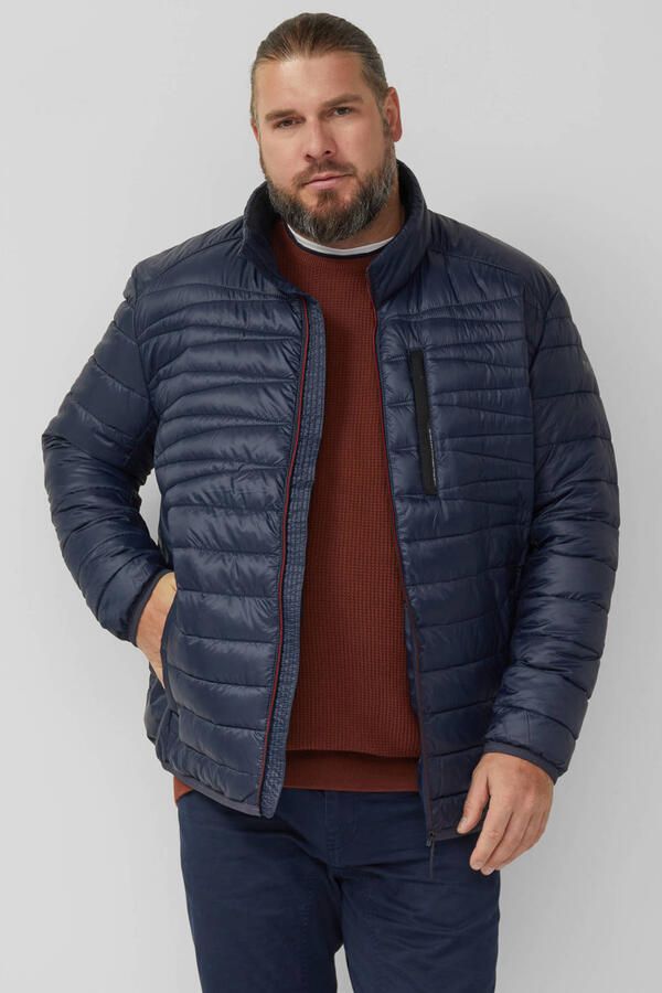 S.Oliver Big Size gewatteerde jas donkerblauw